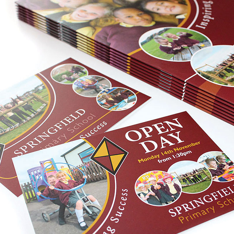 school postcards, leaflets and certificates, awards achievement