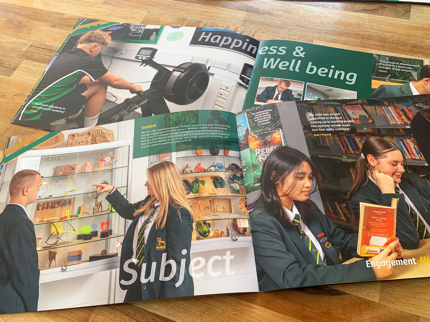 school prospectus design layout gloss lamination