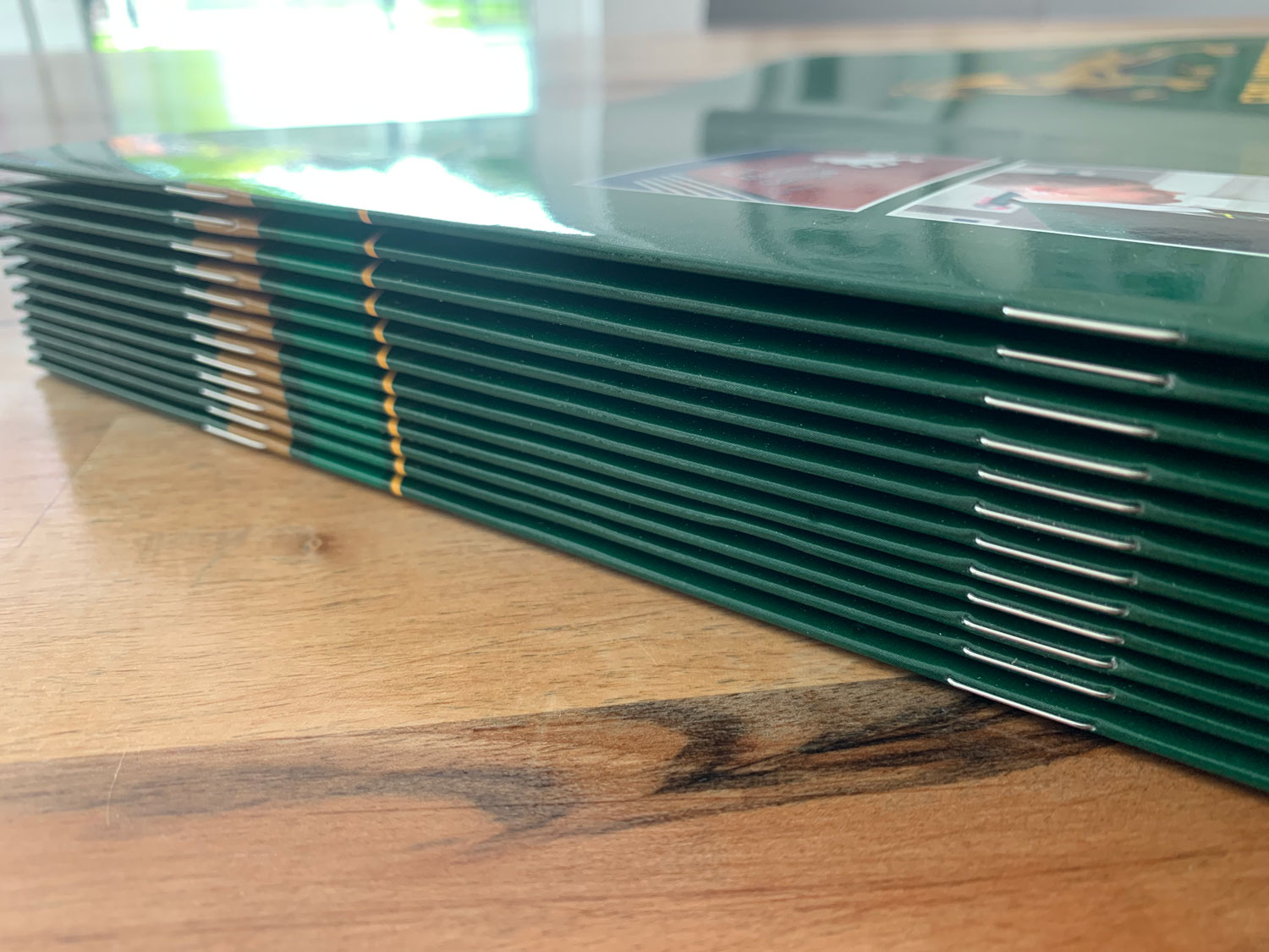 school prospectus stapled spine - gloss lamination