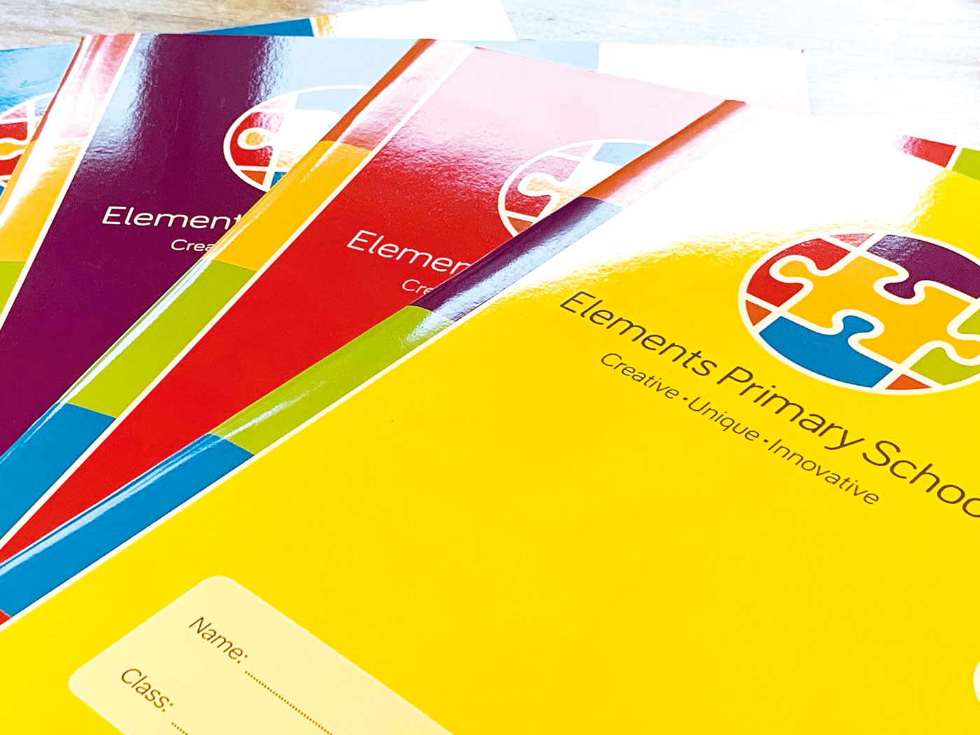 Gloss Laminated Full Colour Exercise Books - Elements Primary School