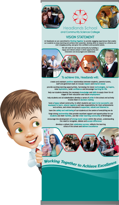 School banner printing - roller banner pull up banner
