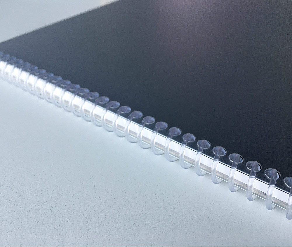 spiral binding exercise book bound cover plastic metal